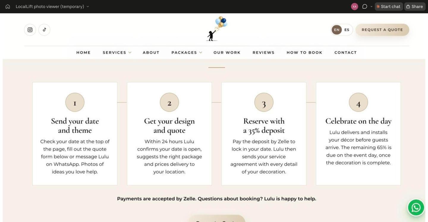 How booking works in four steps