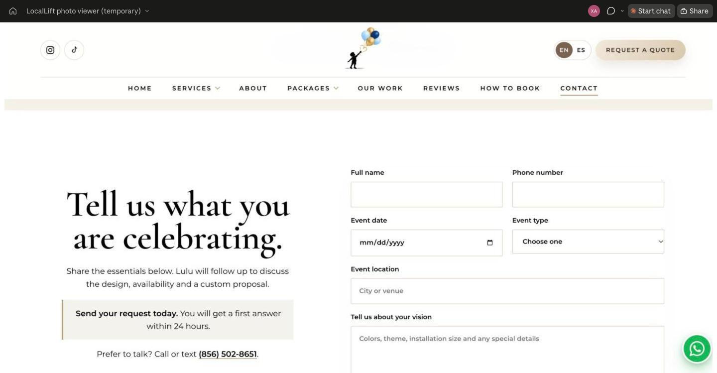 Quote request form